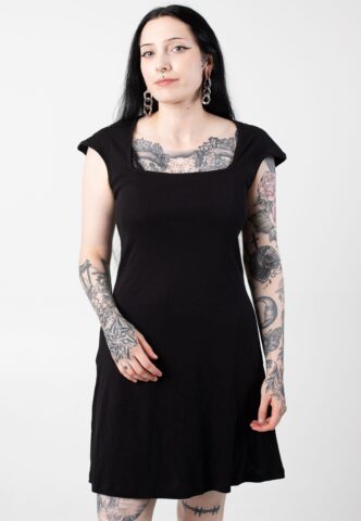 Noisy May – Dora A Shape Mini Black – Kleid – Schwarz – XS – 100% Baumwolle
