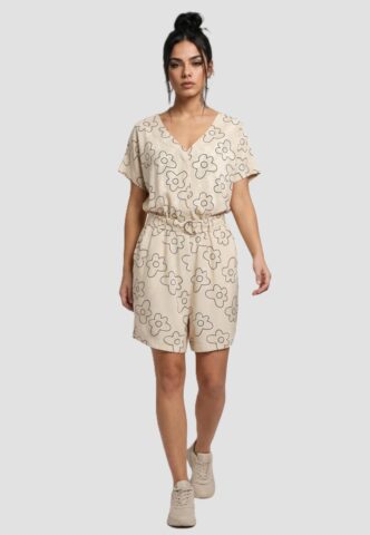 Urban Classics Ladies Short Viscose Belt Jumpsuit