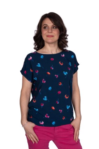 einfach Schön Bluse Elke dunkelblau