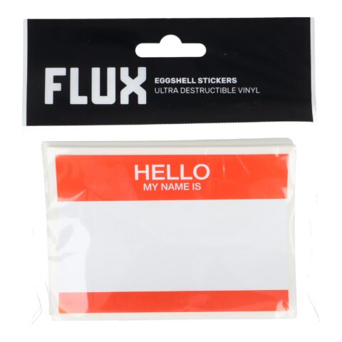Flux Eggshell Hello My Name Is Sticker Pack