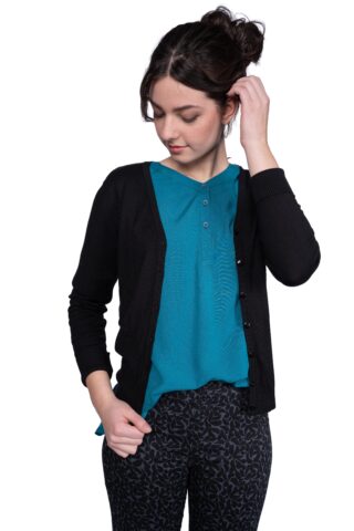 einfach Schön Strickjacke Morena schwarz