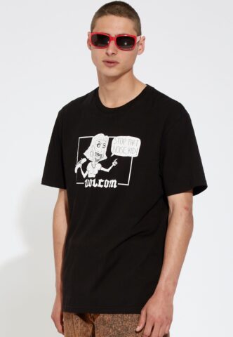 Volcom – Karen Black – T-Shirt – Schwarz – M – 100% Bio-Baumwolle