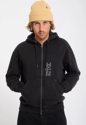 Volcom – Studder Zip Black – Zipper – Schwarz – XL – 80% Baumwolle, 20% Polyester