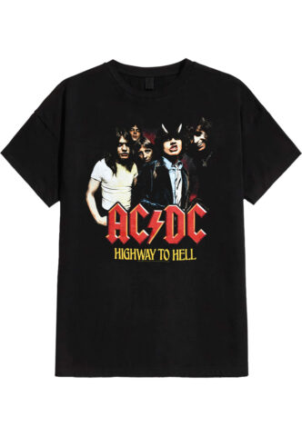 AC/DC – Highway To Hell Group – T-Shirt – Schwarz – M – 100% Baumwolle