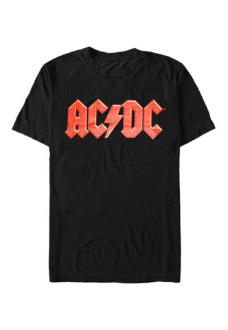 AC/DC – Red Logo – T-Shirt – Schwarz – S – 100% Baumwolle