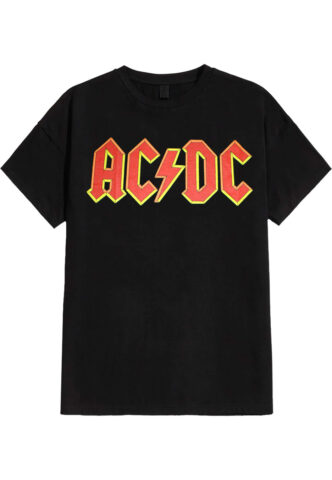 AC/DC – Red Logo – T-Shirt – Schwarz – XL – 100% Baumwolle