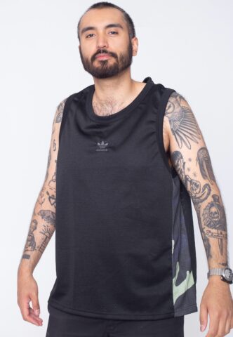 Adidas – Camo BBALL JSY Black – T-Shirt – Schwarz – M – 100% Polyester