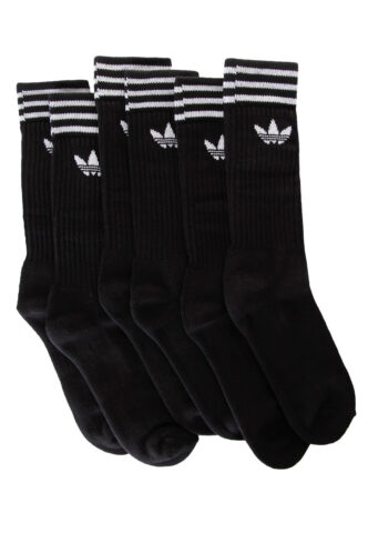 Adidas – Solid Crew 3 Pack Black/White – Socken – Schwarz – XS/S – 61% Baumwolle, 21% Polyester, 16% Nylon, 2% Elastan