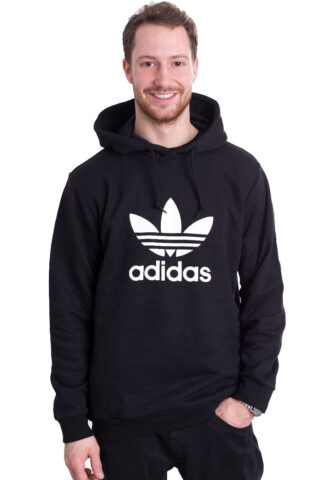 Adidas – Trefoil Black – Hoodie – Schwarz – M – 100% Baumwolle