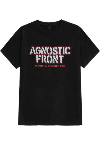 Agnostic Front – Echoes Frame Tour 2026 – T-Shirt – Schwarz – XL – 100% Baumwolle