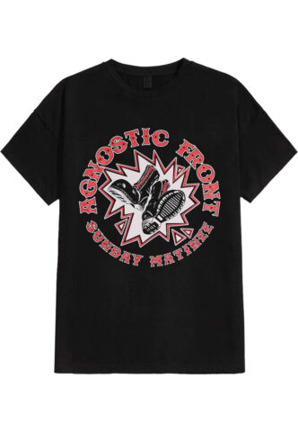 Agnostic Front – Sunday Boots – T-Shirt – Schwarz – L – 100% Baumwolle
