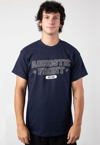 Agnostic Front – Baseball Logo Navy – T-Shirt – Blau – XL – 100% Baumwolle