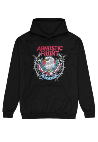 Agnostic Front – Eagle 2025 – Hoodie – Schwarz – XXL – 50% Baumwolle, 50% Polyester