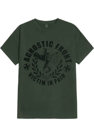 Agnostic Front – Victim In Pain Military Green – T-Shirt – Grün – M – 100% Baumwolle