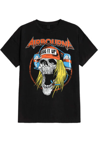 Airbourne – Live It Up – T-Shirt – Schwarz – S – 100% Baumwolle