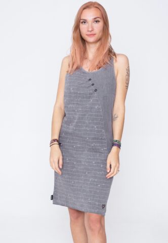 Alife And Kickin – Cameron Steal Denim – Kleid – Grau – XS – 95% Biobaumwolle, 5% Elastan