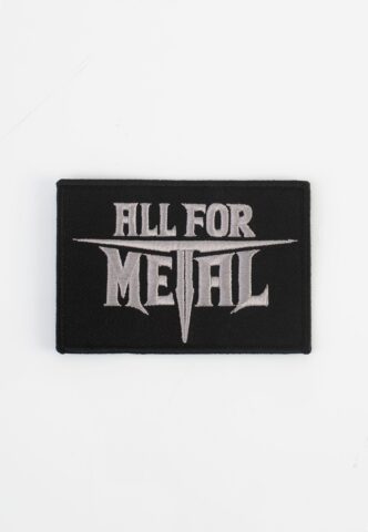 All For Metal – Logo – Aufnäher – Schwarz – Onesize – 100% Polyester