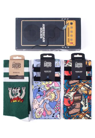 American Socks – AMP – Giftbox – Grün – S/M – 67% CoolMax (R), 17% Polyamid, 10% Baumwolle, 6% Elastan