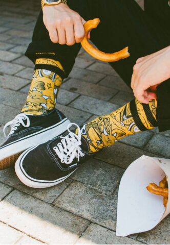 American Socks – Misfire Mid High Yellow – Socken – Gelb – S/M – 67% CoolMax (R), 17% Polyamid, 10% Baumwolle, 6% Elastan