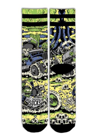 American Socks – Wasteland – Socken – Grün – S/M – 67% CoolMax (R), 17% Polyamid, 10% Baumwolle, 6% Elastan