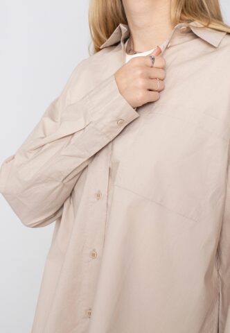 Armedangels – Ealgaa Light Desert – Hemd – Beige – M – 100% Bio-Baumwolle