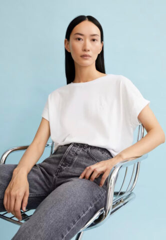 Armedangels – Idaara Circular Used White – T-Shirt – Weiß – S – gid://shopify/Metaobject/95542477037