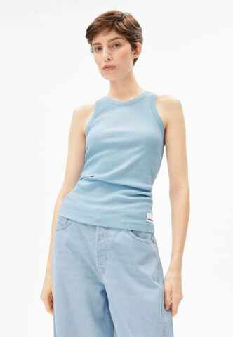 Armedangels – Kanitaa Blue Glow – Tank – Blau – L – 97% Baumwolle, 3% Elastan
