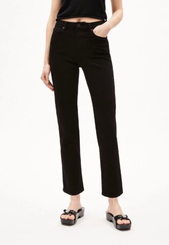 Armedangels – Lejaani High Waist Rinse Black – Jeans – Schwarz – W26 / L32 – 95% Biobaumwolle, 5% Elastan