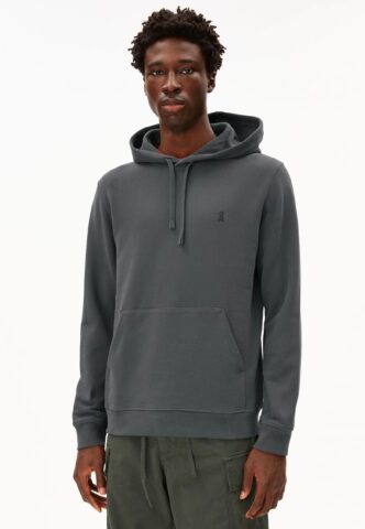 Armedangels – Paarlo Fleece Space Steel – Hoodie – Grau – S – 100% Bio-Baumwolle