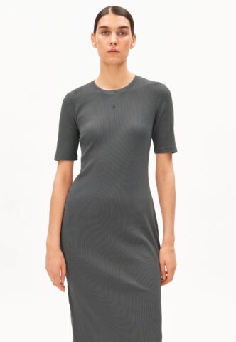 Armedangels – Sehaaraa Gmt Dye Space Steel – Kleid – Grau – S – 97% Baumwolle, 3% Elastan