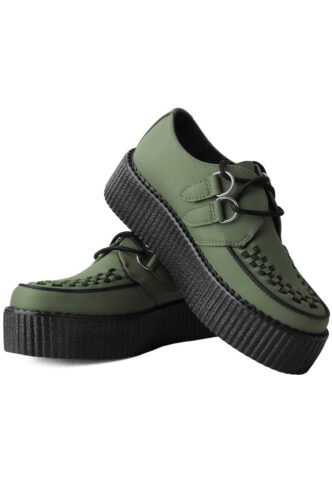 T.U.K. – Viva High Creeper Dark Green Vegan – Girl Schuhe – Grün – EU 36 – Synthetic/Textile/Gummi