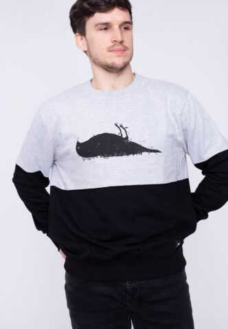 Atticus – Bird Block Heather Grey/Black – Sweater – Grau – XXL – 80% Baumwolle, 20% Polyester