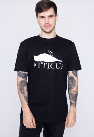 Atticus – Brand Logo Black/White – T-Shirt – Schwarz – L – 100% Baumwolle