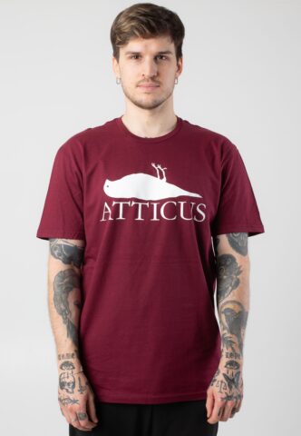 Atticus – Brand Logo Maroon – T-Shirt – Weinrot – XXL – 100% Baumwolle