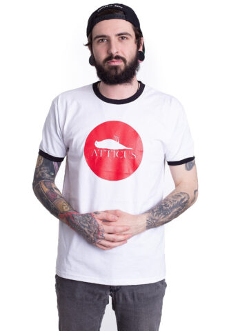 Atticus – Circle Ringer White/Black – T-Shirt – Weiß – S – 100% Baumwolle