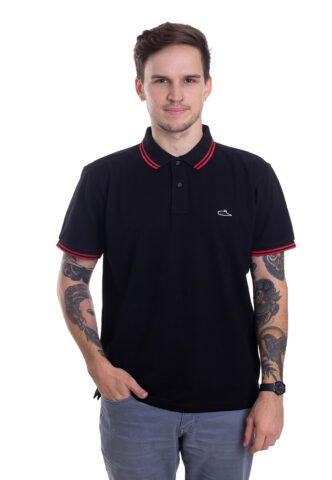Atticus – Classic Tipped Black/Red – Polo – Schwarz – XXL – 100% Baumwolle