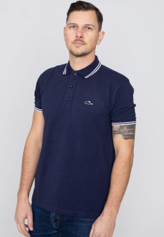 Atticus – Classic Tipped Navy/White – Polo – Blau – S – 100% Baumwolle