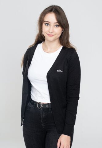 Atticus – Domino Black – Cardigan – Schwarz – S – 50% Baumwolle, 50% Polyacryl