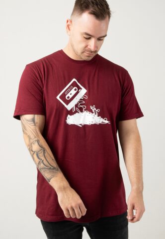 Atticus – Hometaping Maroon – T-Shirt – Weinrot – M – 100% Baumwolle