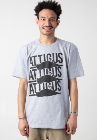 Atticus – Trifold Heather Grey – T-Shirt – Grau – S – 90% Baumwolle, 10% Polyester