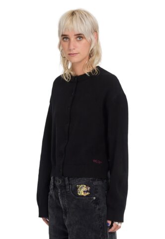 Volcom – FA Ozzy Black – Cardigan – Schwarz – S – 52% Viskose, 28% Polyester, 20% Nylon