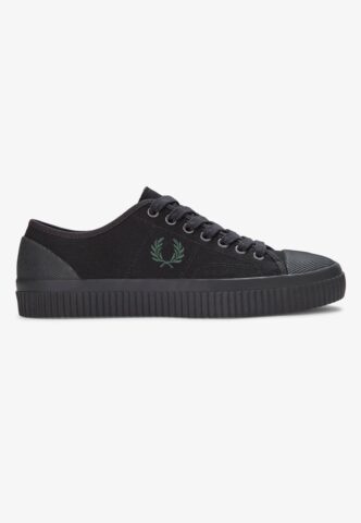 Fred Perry – Hughes Low Canvas Black – Schuhe – Schwarz – EU 45 – Textile/Textile/Gummi