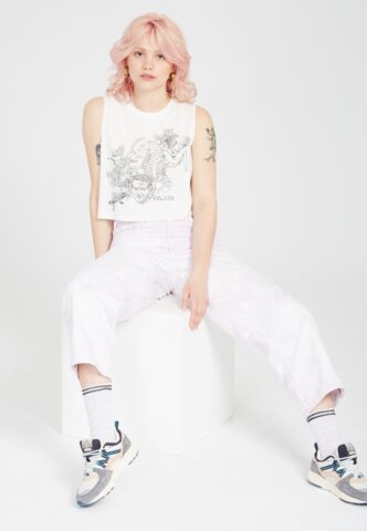 Volcom – Fa Ed Merlin Murray Star White – Tank – Beige – XL – 100% Baumwolle