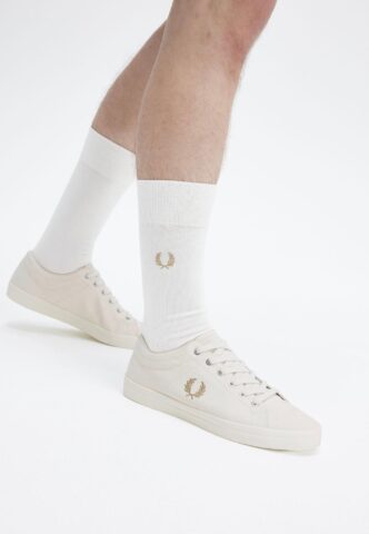Fred Perry – Baseline Twill Ecru/Warm Stone – Schuhe – Beige – EU 39 – Textile/Textile/Gummi