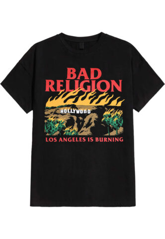 Bad Religion – Burning – T-Shirt – Schwarz – S – 100% Baumwolle