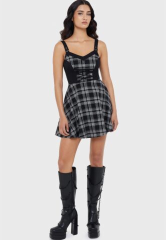 Killstar – Banishees Echo – Kleid – Mehrfarbig – M – 57% Viskose, 42% Polyamid, 1% Elastan