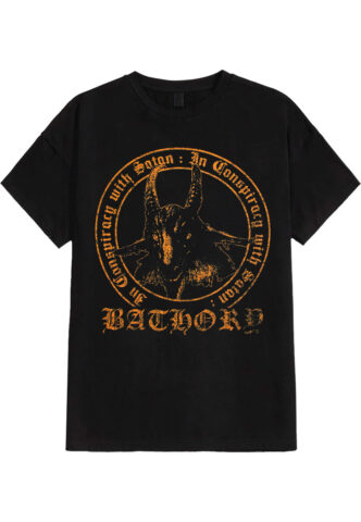 Bathory – In Conspiracy With Satan – T-Shirt – Schwarz – S – 100% Baumwolle