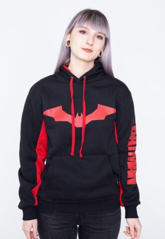 Batman – Icon And Text – Hoodie – Schwarz – S – 50% Baumwolle, 50% Polyester