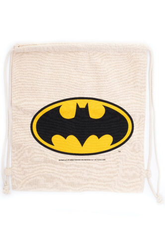 Batman – Logo Drawstring – Rucksack – Beige – Onesize – 100% Baumwolle