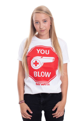 Baywatch – You Blow White – T-Shirt – Weiß – L – 100% Baumwolle